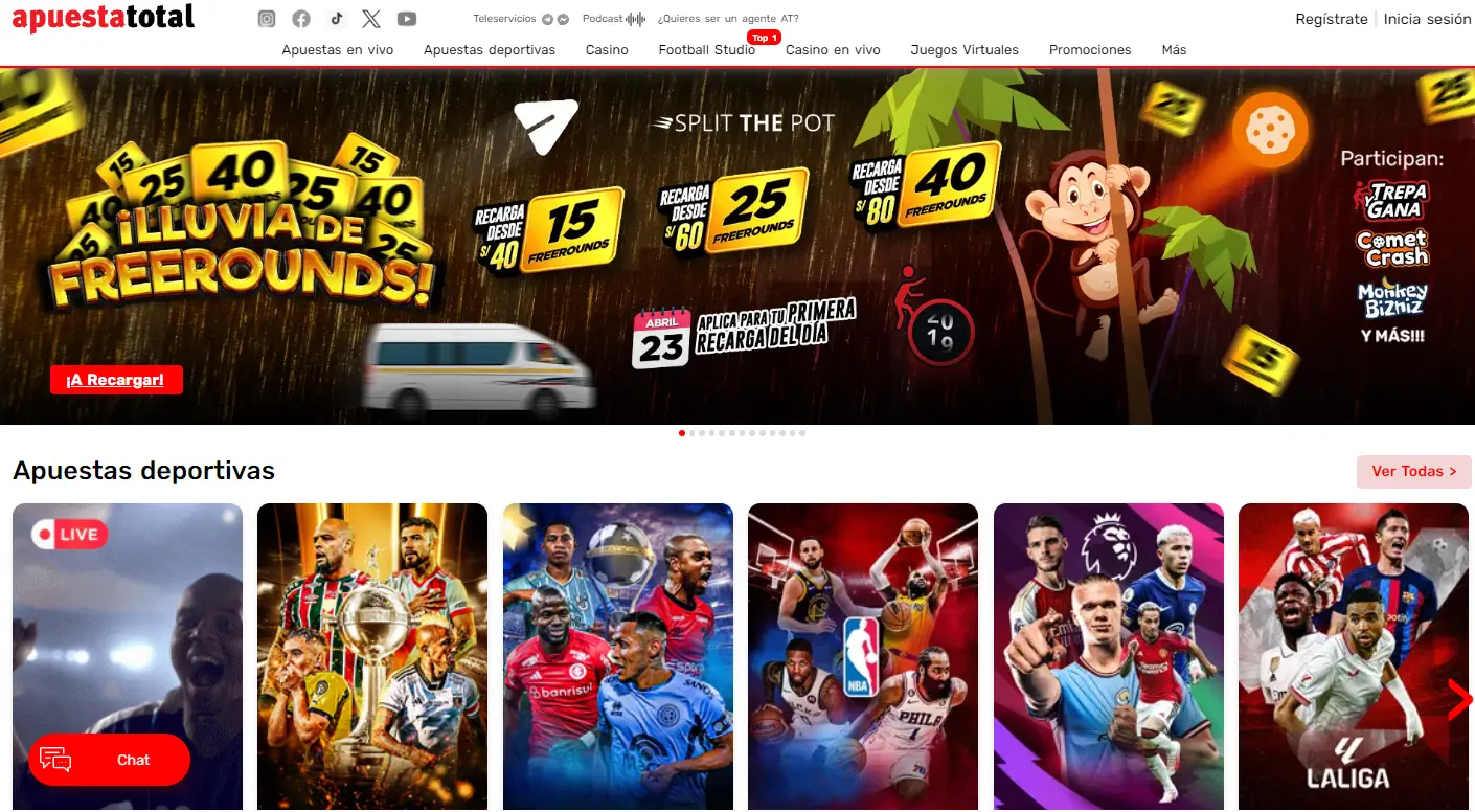 Página de inicio en Apuesta Total Página de inicio en Apuesta Total
