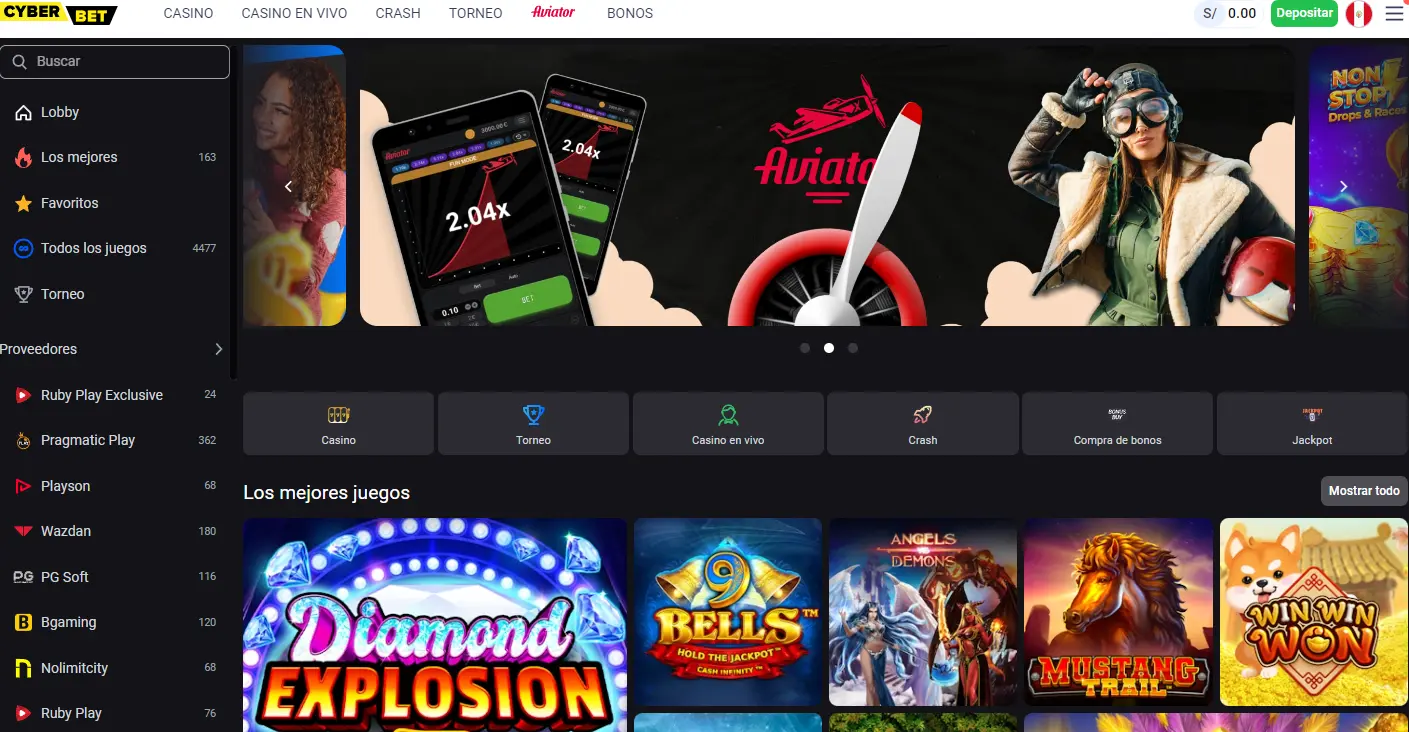 Página de inicio en CyberBet Página de inicio en CyberBet