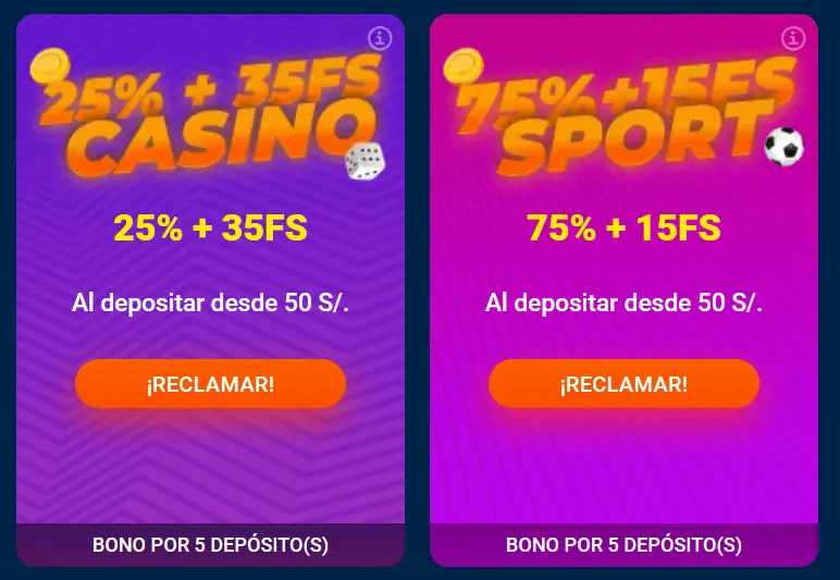 Bonificaciones por el quinto depósito en Mostbet