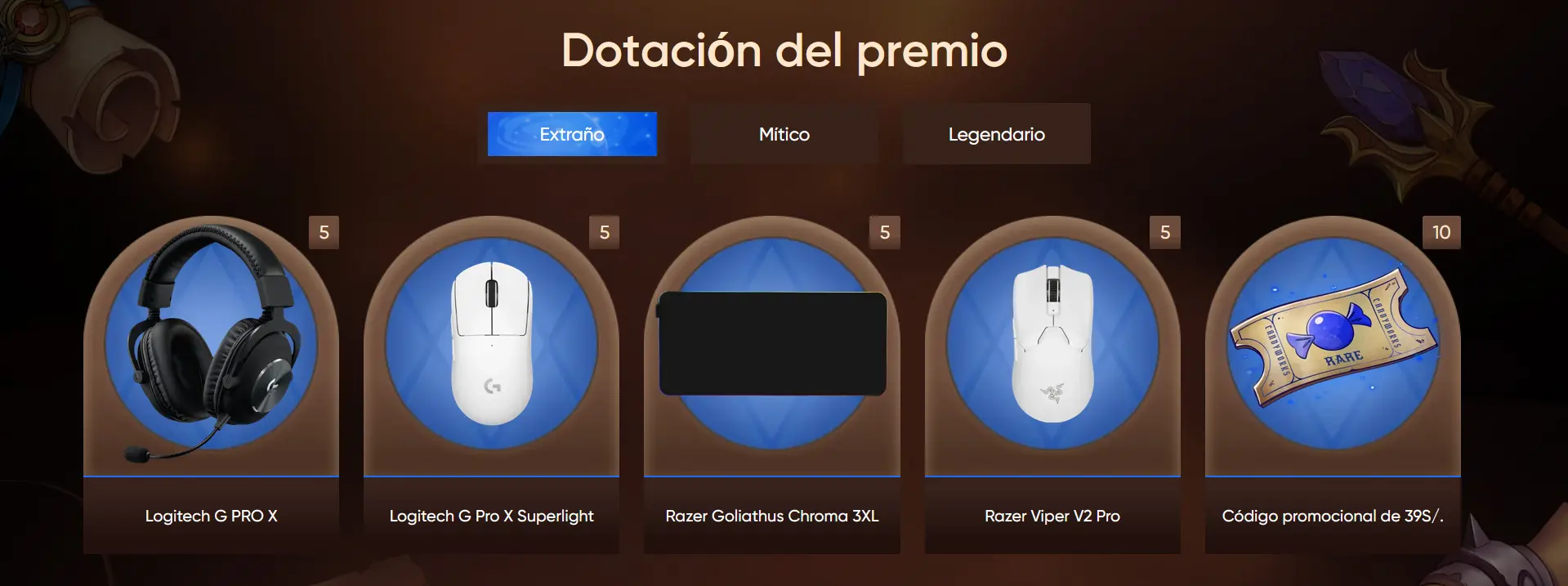 Fondo de premios y sorteos Fondo de premios y sorteos