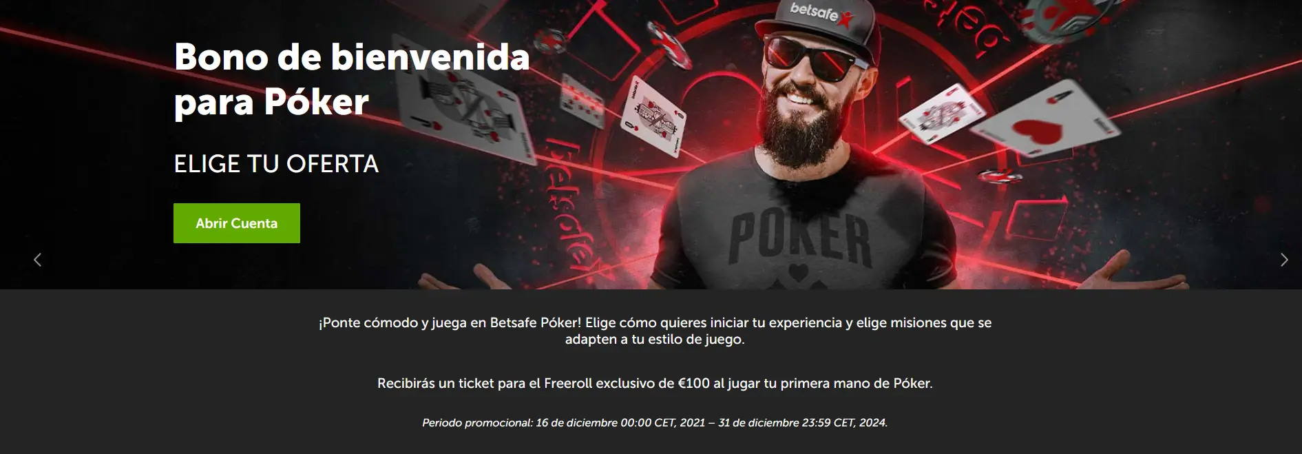 Bono de bienvenida para Póquer en Betsafe Bono de bienvenida para Póquer en Betsafe