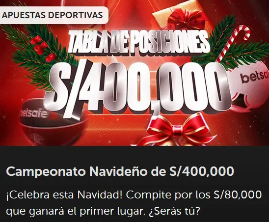 Calendario Deportivo Navideño en Betsafe