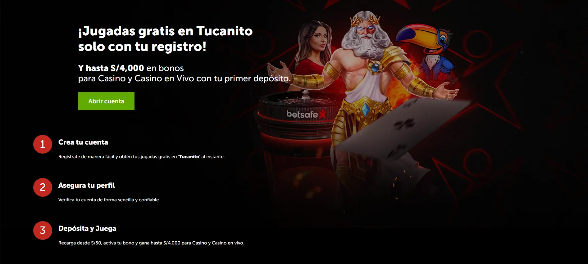 Giros gratis en Tucanito solo con tu registro en Betsafe Giros gratis en Tucanito solo con tu registro en Betsafe
