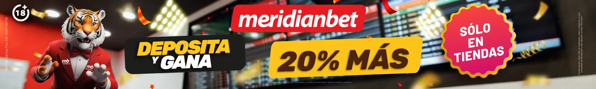 DEPOSITA POR TIENDA Y GANA 20% MÁS en Meridianbet